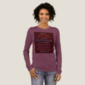 Burgundy Women's Hebrews Faith Quote Tri-Blend Shirt (Voorkant)