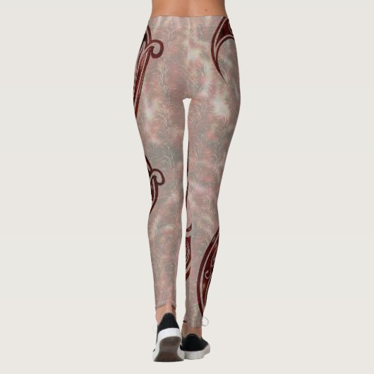 Burgundy Women's Leggings (Achterkant)
