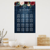 Burgundy wood rustic greenery script sediagram poster (Keuken)