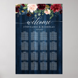 Burgundy wood rustic greenery script sediagram poster