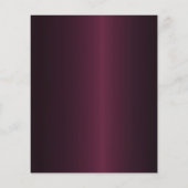 Burgundy zilveren floral budget huwelijksuitnodigi (Achterkant)