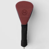 Burgundyrode leren afbeeldingsprint met aangepaste golfheadcover (Voorkant)