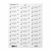 Burgundyroos-corsage-monogrampapier Etiket (Full Sheet)