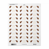 Burgundyroos & Zonnebloem Adreslabel Etiket (Full Sheet)