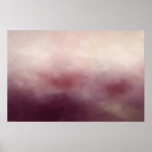 Burgundysluier Zachte Maroonwas Poster