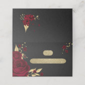 burgungse bloemen goudblad zwarte plaatje plaatskaartje (Buitenkant ongevouwen)