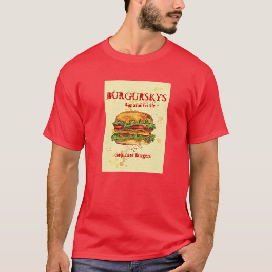 BURGURSKY'S GOURMET BURGERS T-SHIRT (Voorkant)