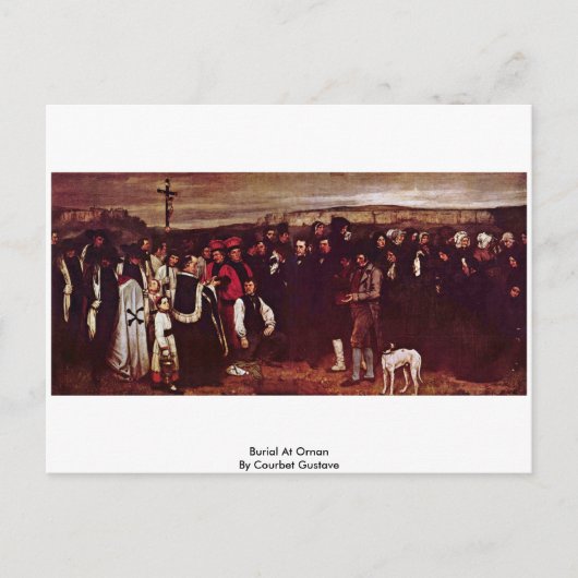 Burial at Ornan door Courbet Gustave Briefkaart (Voorkant)