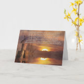 Burial at Zee Deepest Sympathie Spirituele gedicht Kaart (Gele Bloem)