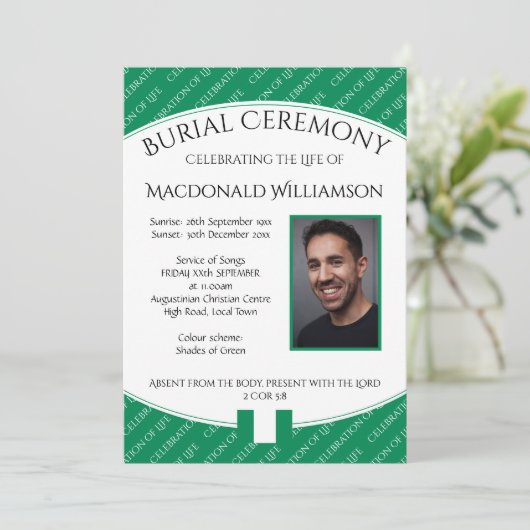 BURIAL CEREMONY Funeral NIGERIA Photo Kaart (Staand voorkant)