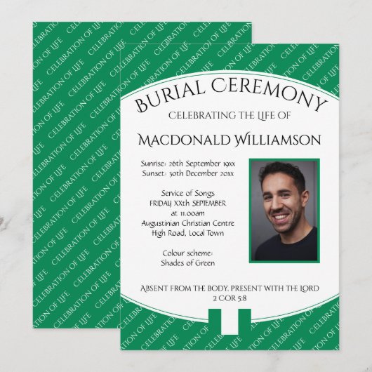 BURIAL CEREMONY Funeral NIGERIA Photo Kaart (Voorkant / Achterkant)