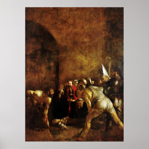 Burial of Saint Lucy door Caravaggio (1608) Poster