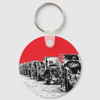 Buried Cadillacs met Red Sky Sleutelhanger