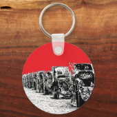 Buried Cadillacs met Red Sky Sleutelhanger (Voorkant)
