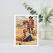 Buried Treasure  Pirate Briefkaart (Staand voorkant)