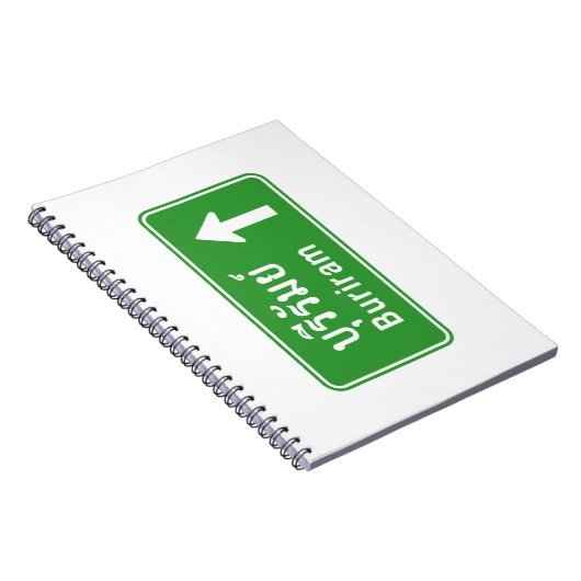 Buriram Ahead ⚠ Thai Highway Traffic Sign ⚠ Notitieboek (Rechterzijde)
