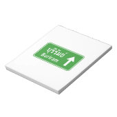 Buriram Ahead ⚠ Thais verkeersbord ⚠ Notitieblok (Linkerzijde)