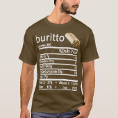 buritto Nutrition Facts label T-shirt (Voorkant)