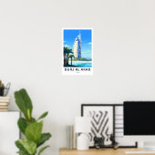 Burj Al Arab Dubai Reisprint Poster (Thuiskantoor)