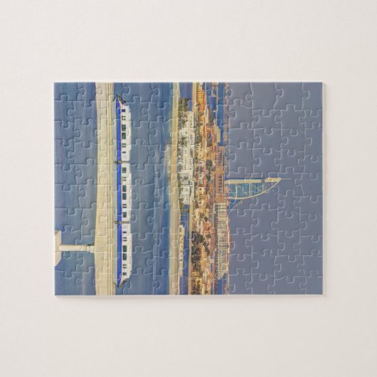 Burj Al Arab en Palm Jumeirah Monorail Legpuzzel (Horizontaal)
