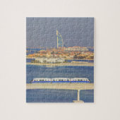 Burj Al Arab en Palm Jumeirah Monorail Legpuzzel (Verticaal)