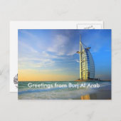 burj al arab, Groeten van Burj Al Arab Briefkaart (Voorkant / Achterkant)