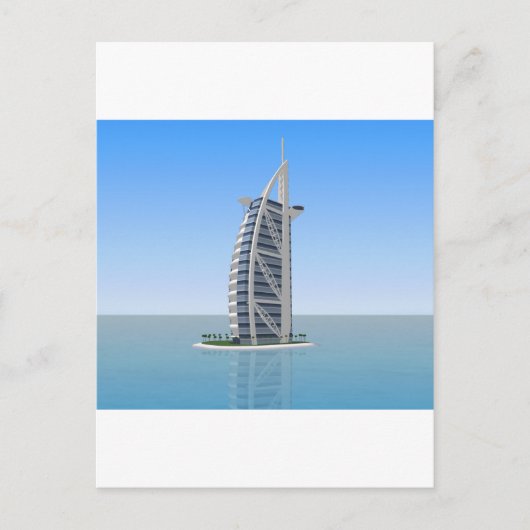 Burj Al Arab Hotel Dubai: 3D-model: Briefkaart (Voorkant)