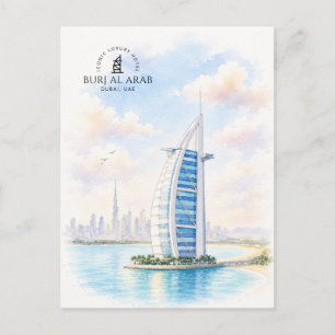 Burj Al Arab, Iconisch luxe hotel,  Dubai Reis Briefkaart