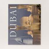 Burj al Arab | Moskee in de avond Dubai Legpuzzel (Verticaal)