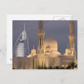 Burj al Arab | Moskee in Evening Dubai Briefkaart (Voorkant / Achterkant)