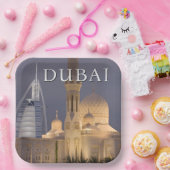 Burj al Arab | Moskee in Evening Dubai Papieren Bordje (Feest)