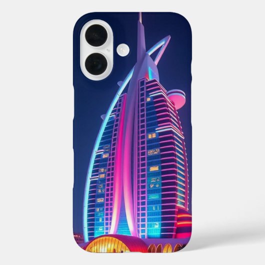 Burj Al Arab Night Uitzicht iconische skyline van  Case-Mate iPhone Case (Achterkant)