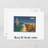 Burj Al Arab uitzicht Briefkaart (Voorkant / Achterkant)