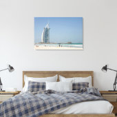 Burj Al Arab vanaf Sunset Beach, Dubai Canvas Afdruk (Insitu (Slaapkamer))