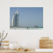 Burj Al Arab vanaf Sunset Beach, Dubai Poster (Keuken)