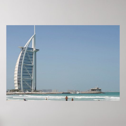 Burj Al Arab vanaf Sunset Beach, Dubai Poster (Voorkant)
