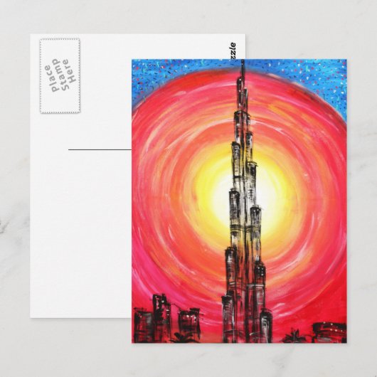 burj dubai briefkaart (Voorkant / Achterkant)