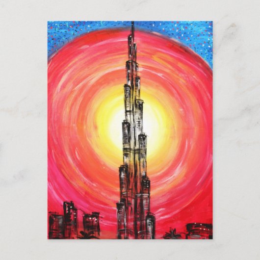 burj dubai briefkaart (Voorkant)