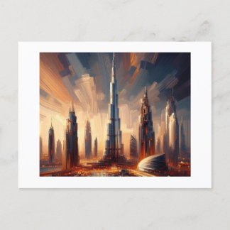 Burj Khaifa Tower Omgeving Dubai Briefkaart