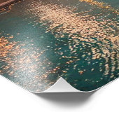 Burj Khalifa Boat Lake Cityscape Foto Afdruk (Hoek)