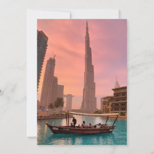 Burj Khalifa Boat Lake Cityscape Kaart