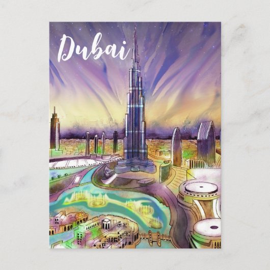 Burj Khalifa, Briefkaart van Dubai (Voorkant)