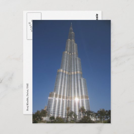 burj khalifa bright briefkaart (Voorkant / Achterkant)