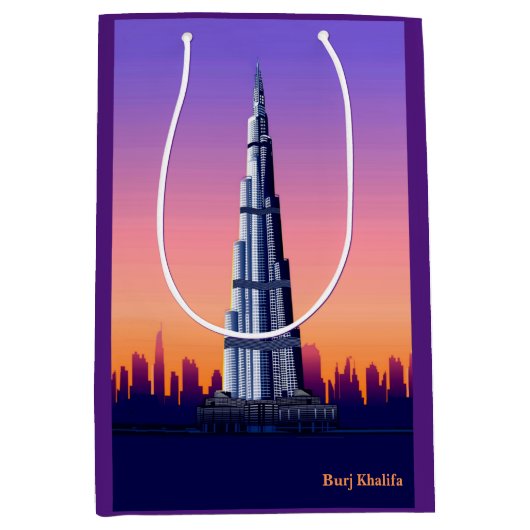 Burj Khalifa-cadeaubag Medium Cadeauzakje (Voorkant)