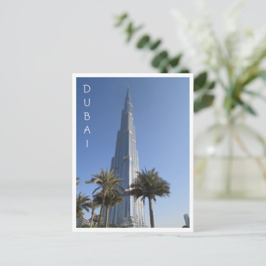 burj khalifa dubai briefkaart (Staand voorkant)