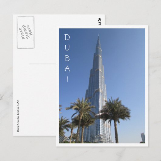 burj khalifa dubai briefkaart (Voorkant / Achterkant)