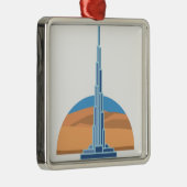 Burj Khalifa Dubai Metalen Ornament (Rechts)