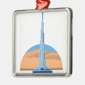 Burj Khalifa Dubai Metalen Ornament (Links)