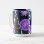 Burj Khalifa Dubai skyline Architectuur VAE Tweekleurige Koffiemok (Voorkant links)