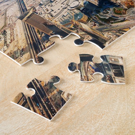 Burj Khalifa Dubai Sunrise Jigsaw Puzzle Legpuzzel (Zijkant)